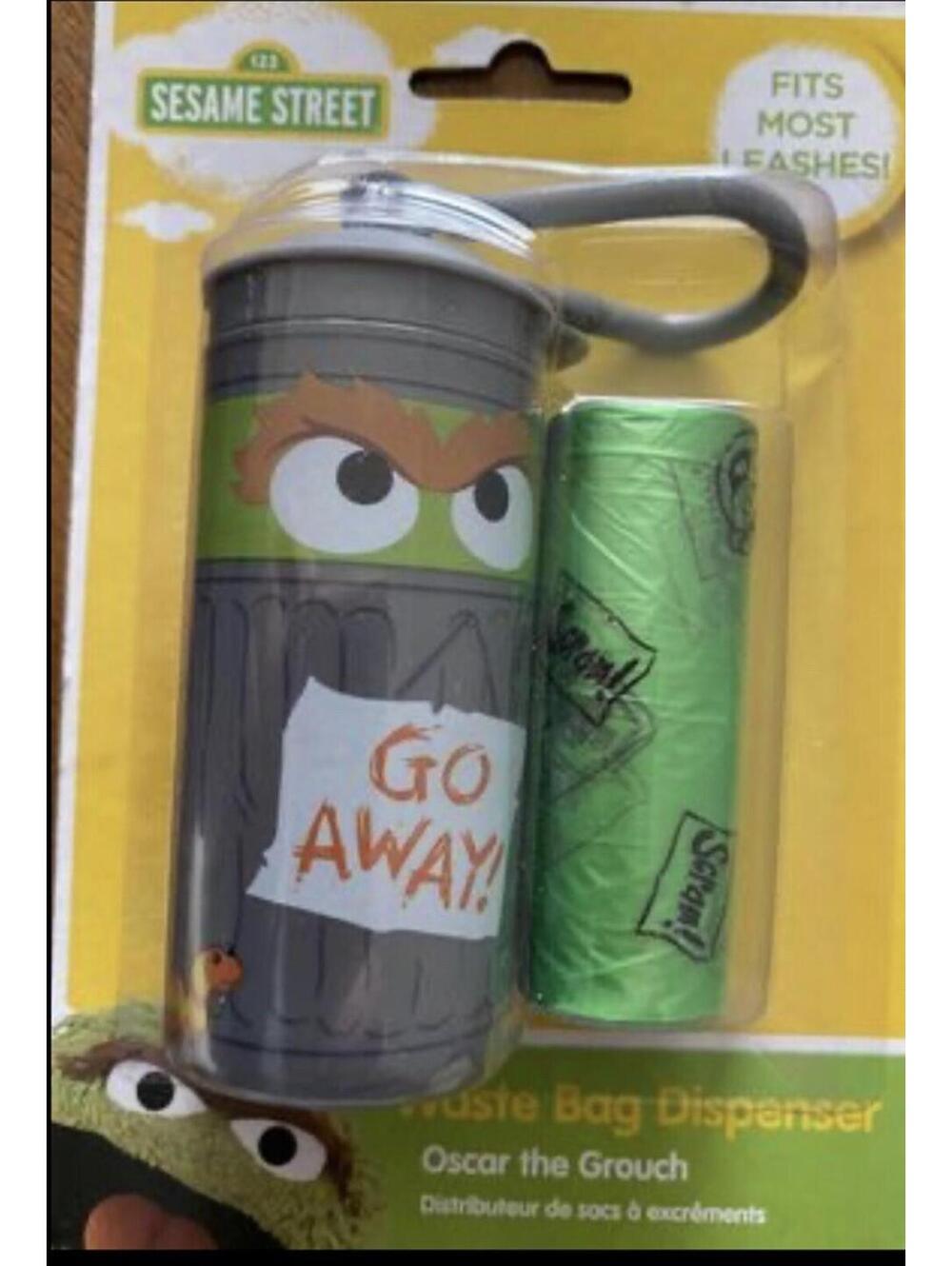 Dog Poop Bag Holder Sesame Street New Pet Accessory Convenient Dispenser